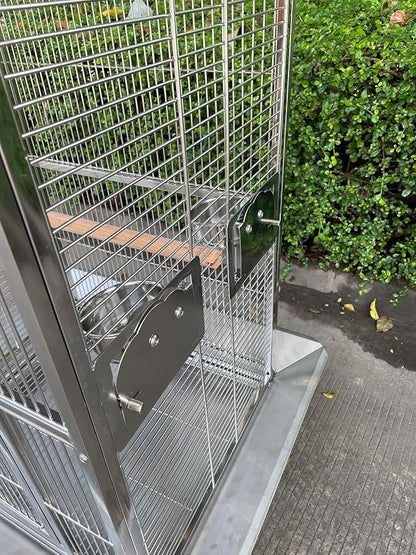 SUS201 Stainless Steel PLAYTOP Style Bird CAGE Parrot CAGE 24"X22"X60"