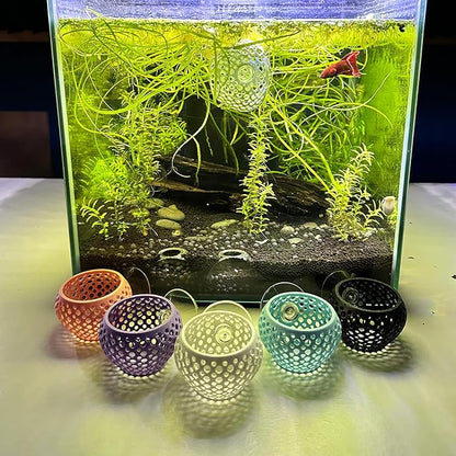 CTWPets Betta Bulb Hide | Betta Rest Fish Tank Ornament | Aquarium Cave with Suction Cup for Small Fish Tank, Betta Habitat, Shrimp Hideout, Aquatic Decor (Pure White)