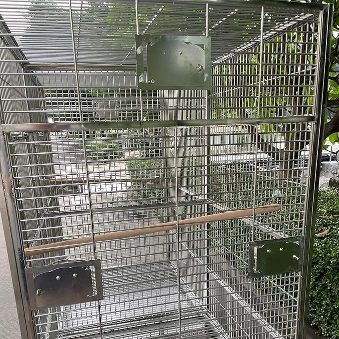 BMWPET SUS201 Stainless Steel Dome Top Style Bird Cage Parrot Cage 80"X40"X78"