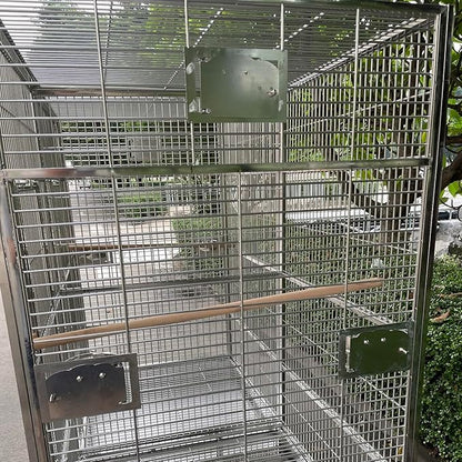 BMWPET SUS201 Stainless Steel Dome Top Style Bird Cage Parrot Cage 80"X40"X78"