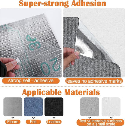 Cat Scratch Furniture Protector - 40" x 17" Trimmable Self-Adhesive Cats Claws Scratch Pads, DIY Cat Climbing Couch Protector for Scratch Post Cat Tree Replacement Indoor (Light Gray)
