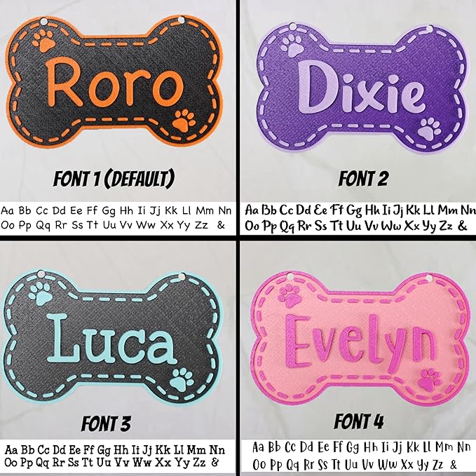 Personalized Dog Name Sign Custom Kennel Name Plate Puppy Name Sign Dog Bone Sign Personalized Crate Custom Pet Sign Dog House Sign Dog Tag (Large)