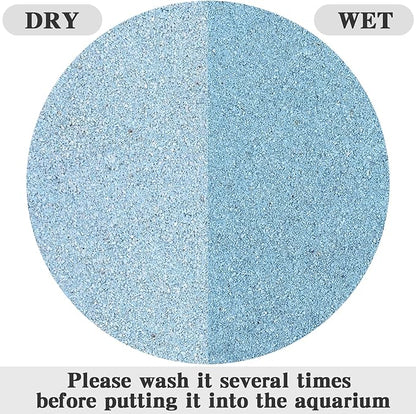 20 lbs Aquarium Blue Sand, 0.4-0.8 mm Decorative Sand for Aquarium, Fish Tank, Candle, Vase, Wedding Ceremony, Arts Crafts and Bowl Fillers