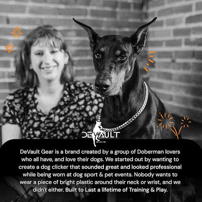 3-Pack Dog Clicker (White, Gold, Black) - Clickers for Pet Training – Easy-to-Carry Dog Training & Behavior Aids - Teach Your Dog Tricks or Reward His Behavior