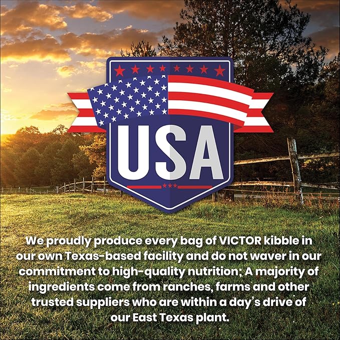 VICTOR Super Premium Dog Food— Sensitive Skin and Stomach— Grain Free Lamb Meal and Sweet Potato Recipe Dry Kibble— Gluten Free, No Chicken, Ideal for Dogs with Allergies — Adult and Puppy Food, 15 lb