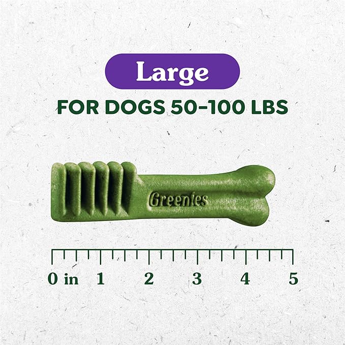 Greenies Original Large Dental Dog Treats, (4) 12 ct Packs (48 Treats Total)