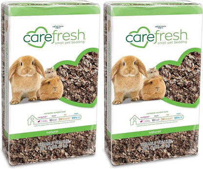 Carefresh Natural Paper Small Pet Bedding, Dust-Free | Odor Control | 30 L | Pack of 2 | 99% Dust-Free