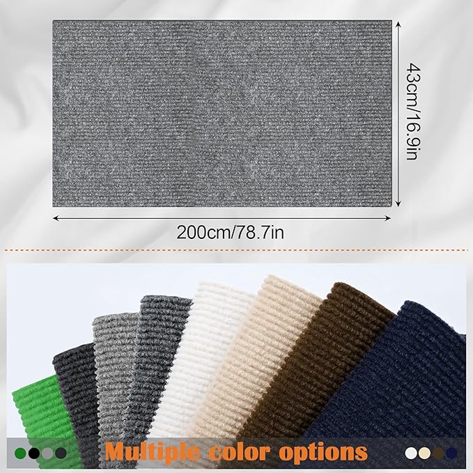 Cat Scratch Furniture Protector - 78.7" x 17" Trimmable Self-Adhesive Cats Claws Scratch Pads, DIY Cat Climbing Couch Protector for Scratch Post Cat Tree Replacement Indoor (Light Gray)