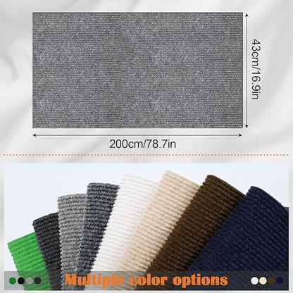 Cat Scratch Furniture Protector - 78.7" x 17" Trimmable Self-Adhesive Cats Claws Scratch Pads, DIY Cat Climbing Couch Protector for Scratch Post Cat Tree Replacement Indoor (Light Gray)