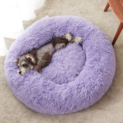 WESTERN HOME WH Calming Dog Bed & Cat Bed, Anti-Anxiety Donut Dog Cuddler Bed, Warming Cozy Soft Dog Round Bed, Dog Cat Cushion Bed for Small Medium Dogs and Cats