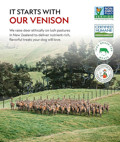 First Light Farms Freeze-Dried Venison Liver Dog Treats | 3oz Bag | 100% Single Ingredient | Free-Range, Pasture-Raised | Nutrient-Dense, High Protein