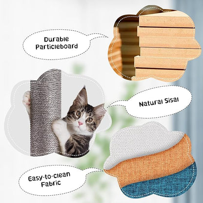 Yaheetech Floor to Ceiling Cat Tree, Cat Climbing Tower with 95-103In Adjustable Height and 6 Scratching Posts, Sturdy Platforms, Multi-Level Window Perches