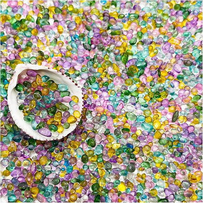 BXI 2.2 Lbs Small Aquarium Substrate Gravel Sand, Polished Smooth Fish Tank Gravel, Colorfast Uncoated Vibrant Blue Sea Glass, Decorative Stones for Vase Fillers, Fairy Garden, Potted Plants