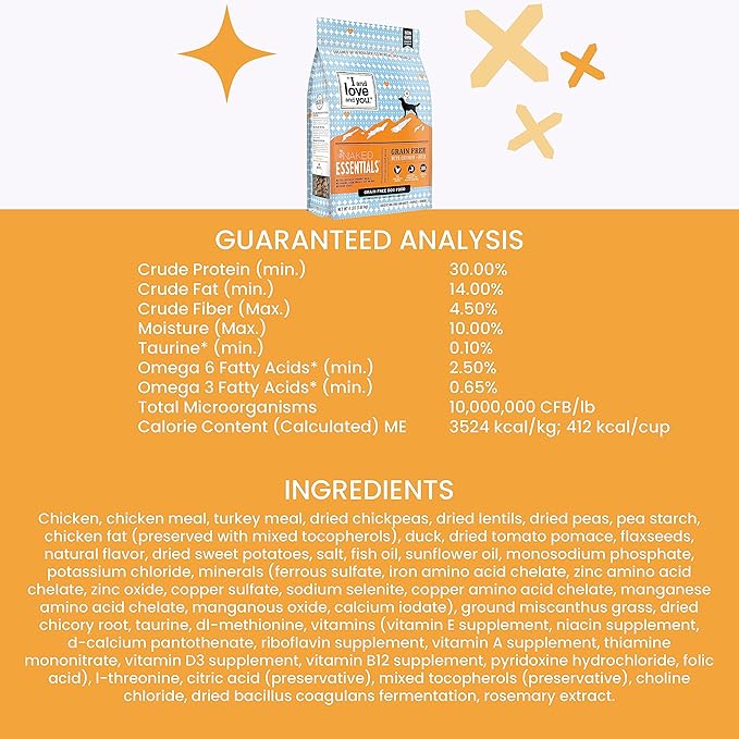 "I and love and you" Naked Essentials Dry Dog Fod, Grain-Free Chicken & Duck, 40 Lb