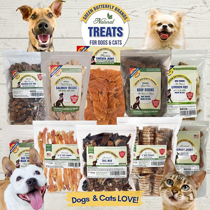 Beef Tendons for Dogs. USA Made, Grass Fed, All Natural Dental Chews. Grain Free, Odor Free (8 OZ)