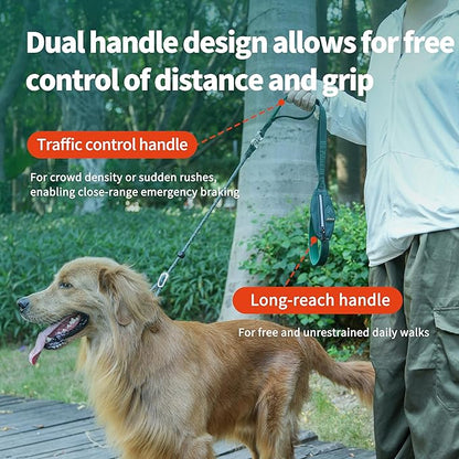 Dog Slip Lead Dog Leash, Heavy Duty No-Pull Training Leash w/Poop Bag Holder, Anti-Tangle, Multi-Handles & Reflective Thread for Medium, Large Dogs 5.5FT Black