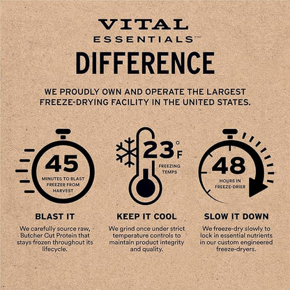 Vital Essentials Freeze-Dried Raw Duck Crunchy Mini Nibs | Complete Meal or Mixer Dog Food | 25 oz