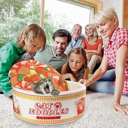 寵幸 Ramen Noodle Dog & Cat Bed,Keep Warm and Super Soft Creative Pet Nest for Indoor Cats,Removable Washable Cushion for Small Medium Large Dogs and Cats