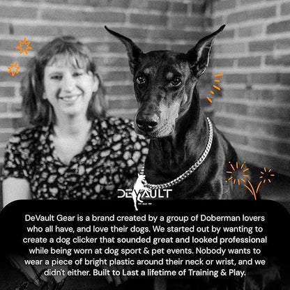 White Dog Clicker with Necklace - Clickers for Pet Training - Dog Training & Behavior Aids Easy to Carry with You Anywhere - Teach Your Dog Tricks or Reward His Behavior