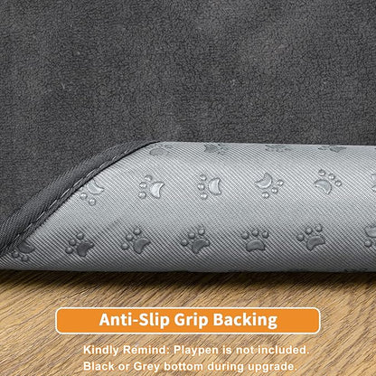 Washable Pee Pads for Dogs, 24x36 4 Pack Reusable Whelping Pads, Absorb Dog Mats Non-Slip Puppy Training Pads for Whelping, Potty, Training, Playpen, Crate