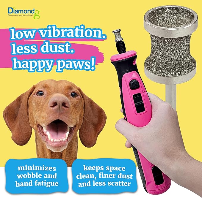 Diamondg Dog Nail Grinder Bits, 2 Pack - Compatible with Dremel, Diamond Bits for Pet Nails, Ideal for Small and Large Dogs (Standard Little Lola & Standard Big Casey)