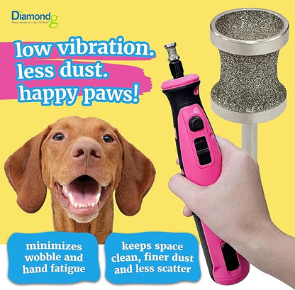 Diamondg Dog Nail Grinder Bits, 2 Pack - Compatible with Dremel, Diamond Bits for Pet Nails, Ideal for Small and Large Dogs (Standard Little Lola & Standard Big Casey)