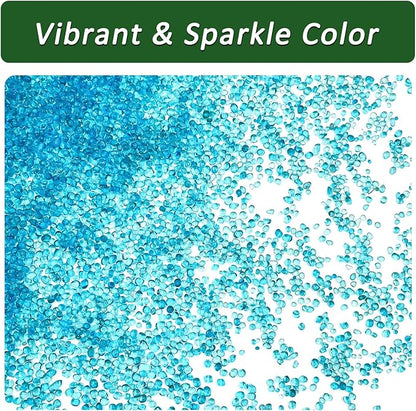 BXI 4.4 Lbs Small Aquarium Substrate Gravel Sand, Polished Smooth Fish Tank Gravel, Colorfast Uncoated Vibrant Blue Sea Glass, Decorative Stones for Vase Fillers, Fairy Garden, Potted Plants
