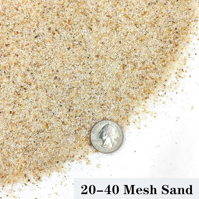 Aquarium Sand, 20lbs Beige Fish Tank Sand, Aquarium Gravel Substrate for Aquascaping, Vivariums, Terrariums, Plants and Crafts