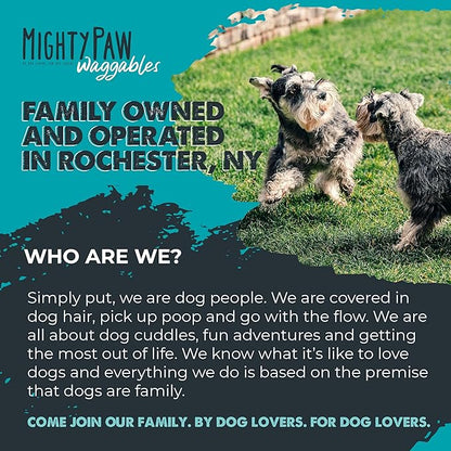 Mighty Paw Waggables Joint Support Supplement for Dogs (Made in USA) | Glucosamine for Dogs Hip and Joint Supplement. Vet Formulated Pet Mobility, Chondriotin & MSM Pet Chews (120 Ct)