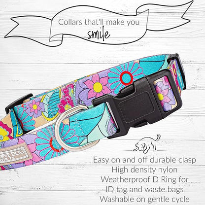 Lucky Love Dog Collar and Leash Combo, Cute Collar and Leash Set for X-Small Female Dogs, Part of Purchase Donated to Rescue (XS, Caroline, Combo)