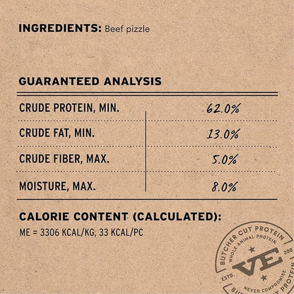 Vital Essentials Single Ingredient Bully Sticks Dog Treats, 1.4 oz | Freeze-Dried Raw | Premium Quality High Protein Training Treats | Grain Free, Gluten Free, Filler Free