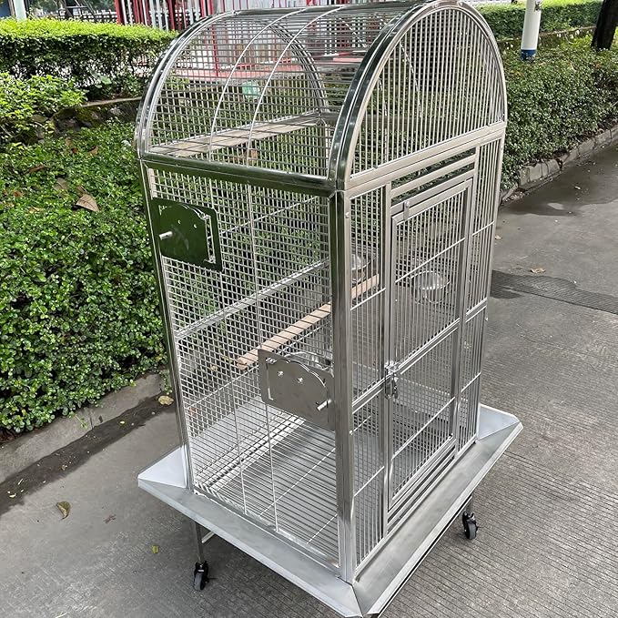BMWPET SUS201 Stainless Steel PLAYTOP Style Bird CAGE Parrot CAGE 24"X22"X60"