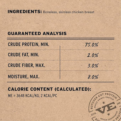 Vital Essentials Single Ingredient Chicken Breast Dog Treats, 10 oz | Freeze-Dried Raw | Premium Quality High Protein Training Treats | Grain Free, Gluten Free, Filler Free