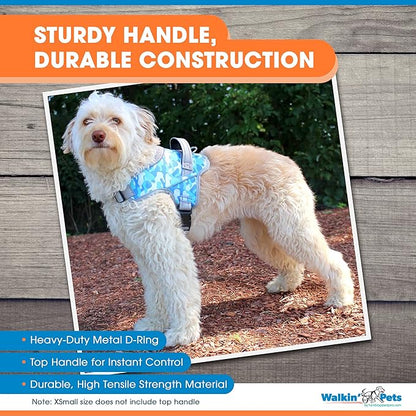 Walkin’ Warrior No Pull Dog Harness, Adjustable Straps for Custom Fit, Compatible with Dog Wheelchair, Breathable Mesh Lining for Comfort