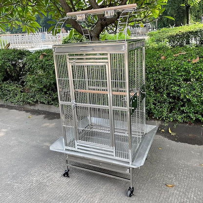 SUS201 Stainless Steel PLAYTOP Style Bird CAGE Parrot CAGE 24"X22"X60"