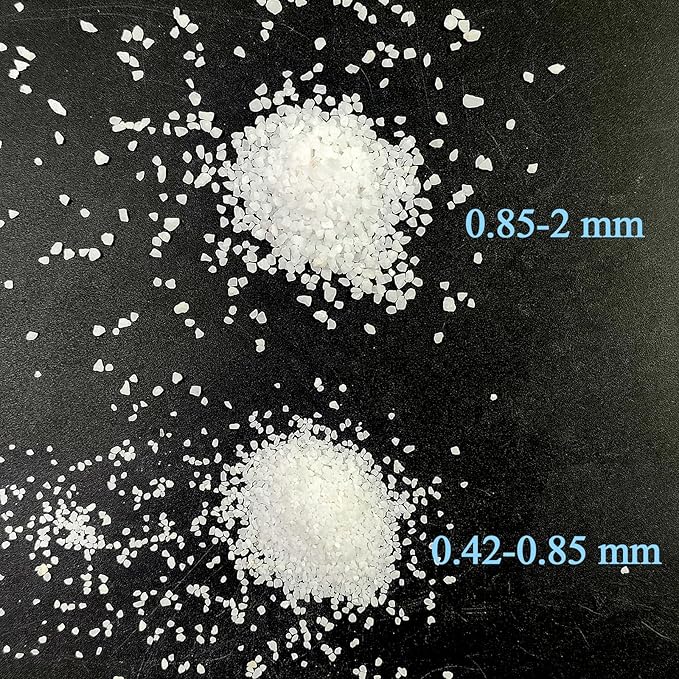 5 lbs Aquarium White Sand, 0.8-2 mm Mini Aquarium Gravel. Coarse Sand for Fish Tank, Paintings, Succulent Plants Potted, Fire Pits, Candle, Vase Filler and Crafts