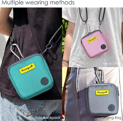 Dog Treat Pouch for Pet Walking and Training with Clicker Poop Bags Small Fanny Zipper Pack Holder for Puppy Snack Dispenser Kit for Leash and Outdoor Use （Gray）