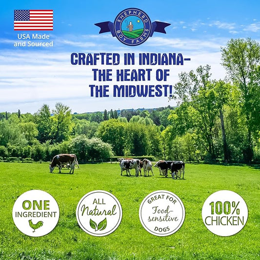 Shepherd Boy Farms Freeze Dried Dog and Cat Treats, Chicken Heart, All Natural Freeze-Dried Dog Treat & Snacks, Made in USA, High in Protein, Single Ingredient, Made in The USA, 3oz