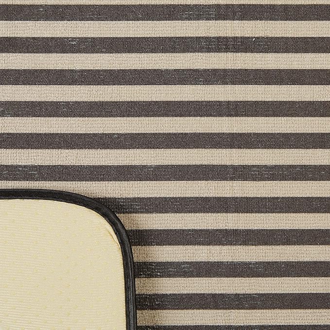 Bone Dry Machine Washable, Ultra Absorbent Pet Mat, 12x18, Brown Stripe