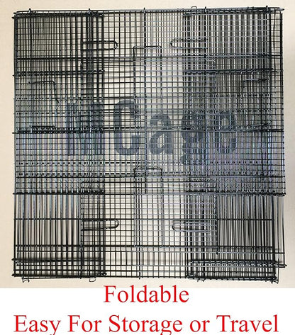 3-Levels Easy Portable Collapsible Ferret Chinchilla Sugar Glider Rats Mouse Animal Critter Chew-Proof Metal Carrier Travel Cage with Narrow 3/8-Inch Bar Spacing Easy to Clean No Tools Needed