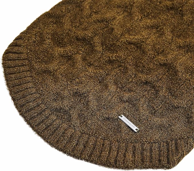 Blueberry Pet Classic Fuzzy Textured Knit Pullover Dog Sweater, Dark Olive, Small Pet Clothes, Fleece Dog Sweater, Pet Clothing, 12" Back Length