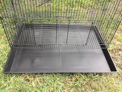 3-Levels Easy Portable Collapsible Ferret Chinchilla Sugar Glider Rats Mouse Animal Critter Chew-Proof Metal Carrier Travel Cage with Narrow 3/8-Inch Bar Spacing Easy to Clean No Tools Needed