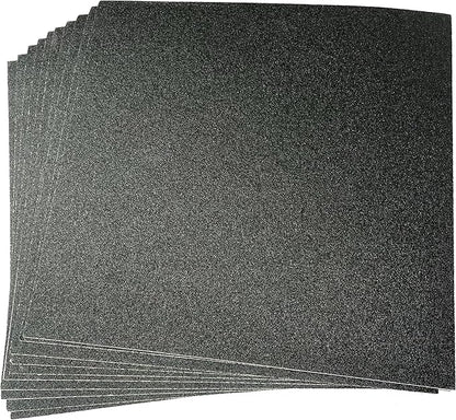 10 - Pack 10.5" x 10.5" 27cm x 27cm Abrasive Sheets Sand Paper 80 grit Replacement Removeable Adhesive Backing Dog Scratch Pad Nails Grinder Trimmers Clipper Board Paw Claw cat k9 Emery File
