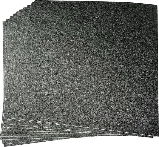 10 - Pack 10.5" x 10.5" 27cm x 27cm Abrasive Sheets Sand Paper 80 grit Replacement Removeable Adhesive Backing Dog Scratch Pad Nails Grinder Trimmers Clipper Board Paw Claw cat k9 Emery File